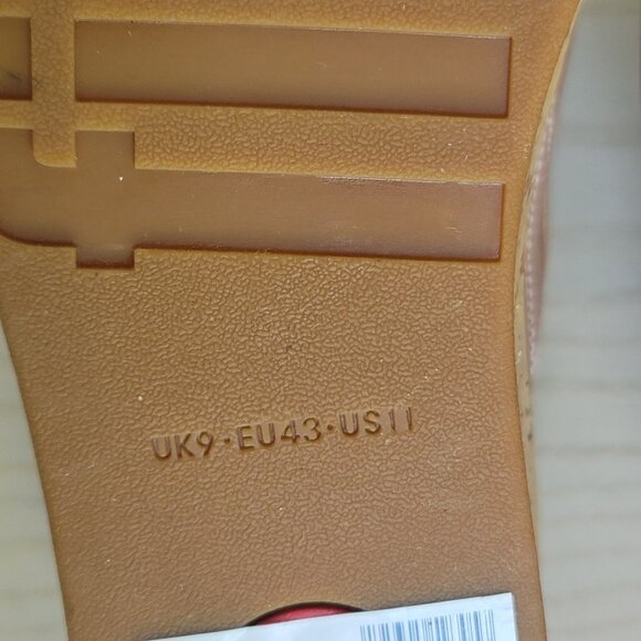 FitFlop Eloise Slides Sandals Women's Beige Leather Cork Wrap Wedge Slides Sz 11 - Picture 14 of 16